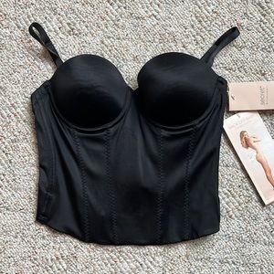 NWT VS Black Corset Bustier Shape wear 36B